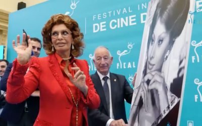 Sophia Loren is immortalized in the Walk of Fame in Almeria, Spain