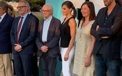 Queen Letizia of Spain at the Atlantida Film Festival in Mallorca, July 2019